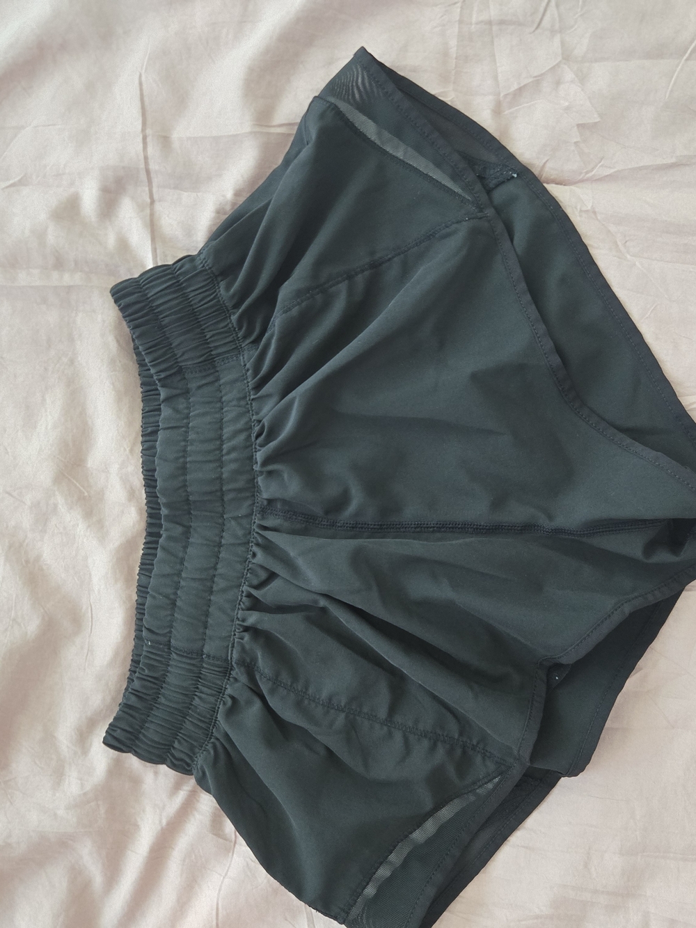 Women's Black High-Waist Athletic Shorts
